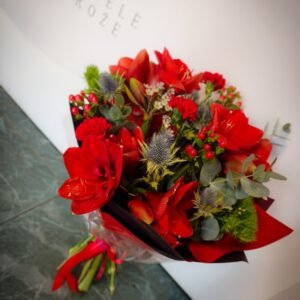 Klasikinė puokštė su amariliais